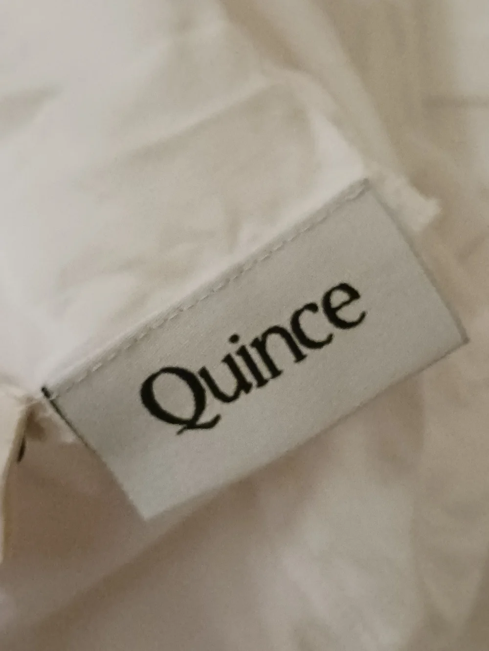 Quince White Organic Cotton Percale Duvet Cover EUC